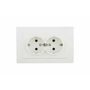 PRIZA SCHUKO DUBLA MINA NAT. ALB OV00441