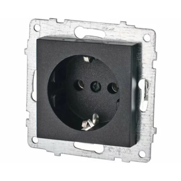 PRIZA SCHUKO QUANTUM NEGRU MECANISM OV00799