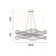 TRI 144-15041 CORP ILUMINAT LED 48W 3000K NEGRU FIRENZE