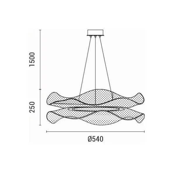 TRI 144-15041 CORP ILUMINAT LED 48W 3000K NEGRU FIRENZE