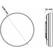 PLAF. 18/24W NW 4000K ROTUND IP54 CU ACUM. AVIDE URANUS HL-18-24W-NW-URA-E