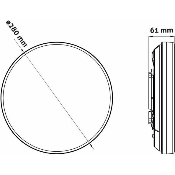 PLAF. 18/24W NW 4000K ROTUND IP54 CU ACUM. AVIDE URANUS HL-18-24W-NW-URA-E