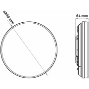 PLAF. 18/24W NW 4000K ROTUND IP54 CU SENZOR SI ACUM. AVIDE URANUS HL-18-24W-NW-URA-SE