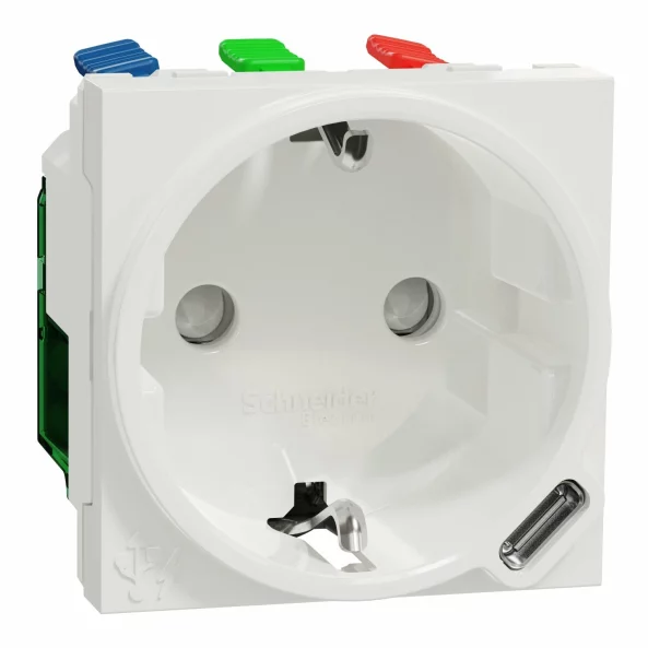 NEW UNICA PRIZA 2P+E+1XUSB C OBT 10,5W ALB