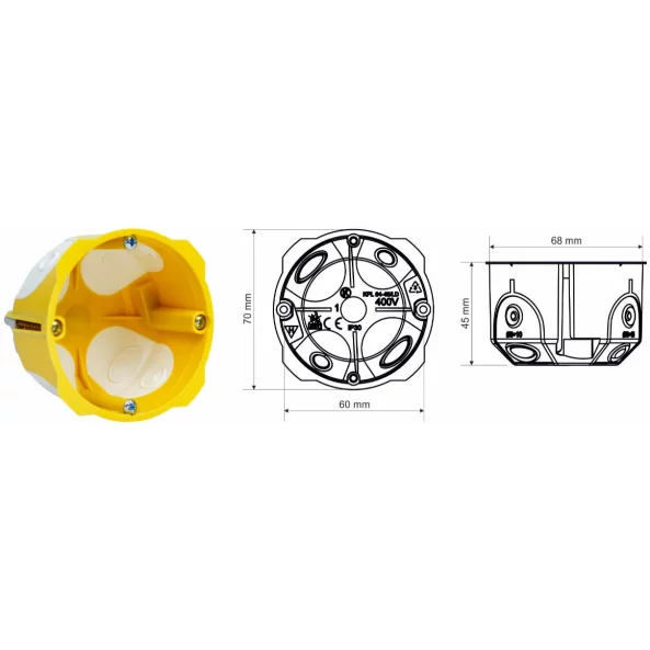 KOPOS DOZA RIGIPS KPL64-45/LDNA