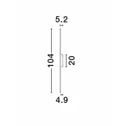 NOVA LUCE 9923409 ANETH APLICA SANDY WHITE 20W 3000K 104 CM