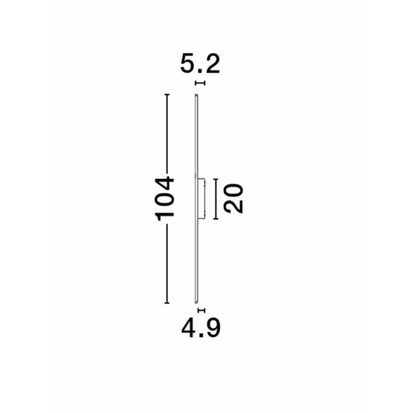 NOVA LUCE 9923409 ANETH APLICA SANDY WHITE 20W 3000K 104 CM