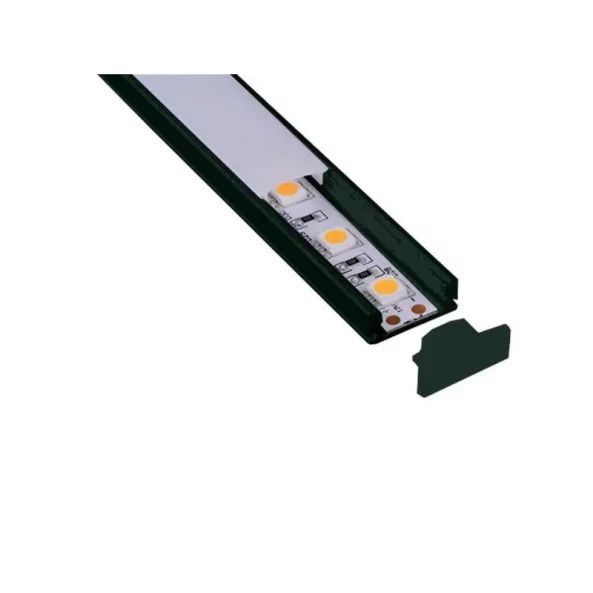 PROFIL APLICAT PENTRU RIGIPS 2000X17.6X9 NEGRU PLUS