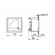 AMPERMETRU ANALOGIC MASURA INDIRECTA AC 72X72 ACAM72-5