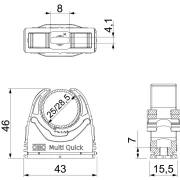 CLEMA MULTI-QUICK  M-QUICK 25-28LGR 25-28,5MM
