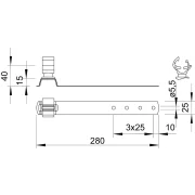 SUPORT CONDUCTOR PE ACOPERIS  157 FK-VA 280 8MM