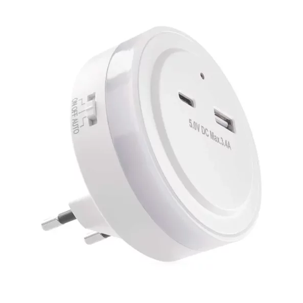 LAMPA DE VEGHE CU SENZOR SI USB A+C