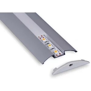 PROFIL DIN ALUMINIU OVAL PENTRU PODEA 2000X52X7.76 45G PLUS