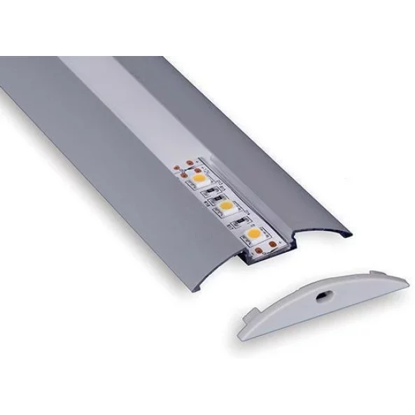 PROFIL DIN ALUMINIU OVAL PENTRU PODEA 2000X52X7.76 45G PLUS