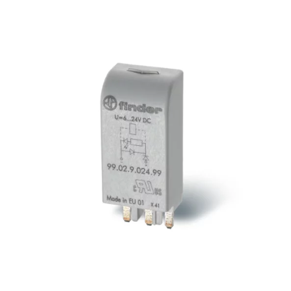 MODUL FISABIL DE PROTECTIE/SEMNALIZARE LED VERDE + DIODA (POLARITATE STANDARD); 6-24VC.C.