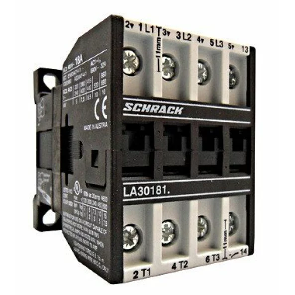 CONTACTOR 3-POLI, 7,5KW/18A AC3, 32A AC1, 1ND, 230VAC LA301813N-