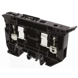 TERMINAL CU SIGURANTA 5X20 CONEXIUNE CU SURUB NEGRU 4MM? 10A 500V 2 CONEXIUNI 1 NIVEL TS 35 TS 32