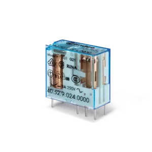 RELEU MINIATURIZAT IMPLANTABIL 5MM INTRE PINII CONTACTULUI ALIMENTARE 24VC.A. 2C 8A AGNI