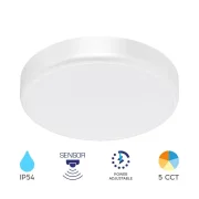 APLICA LED ALB ALANA PUTERE SELECTABILA SI SENZOR RADAR 180G FI 280X60 IP54 5CCT 10/15/20W KIT 3H