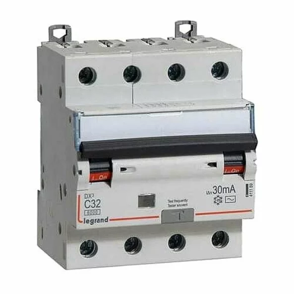 LEGRAND 411189 DISJUNCTOR DX3 4P C32 6000A AC 30MA 4M