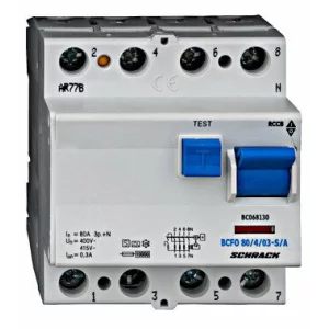 INTRERUPATOR DIF 80A 4POLI 300MA TIP A SELECTIV BC068130--