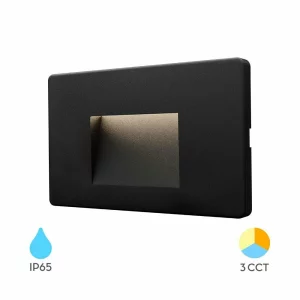 PLAFONIERA LED 3W 240LM 3IN1 IP65 VEKTA-B PATRAT NEGRU BR-BG38-02181