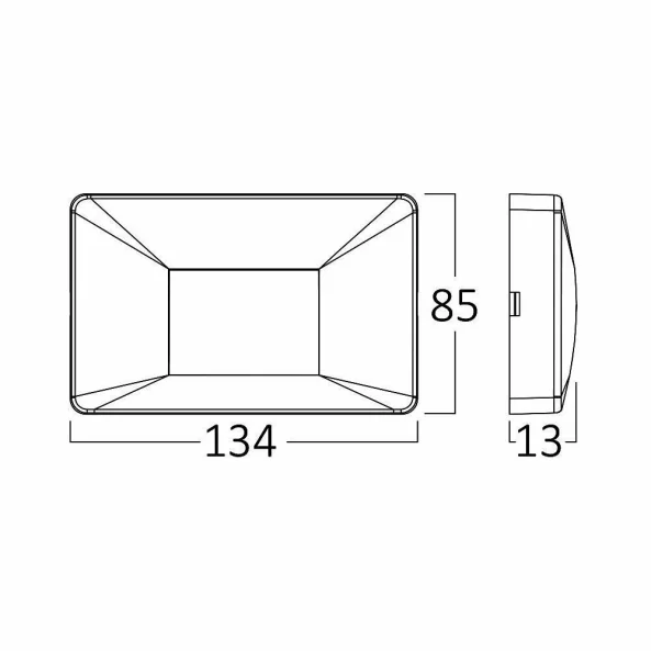 PLAFONIERA LED 3W 240LM 3IN1 IP65 VEKTA-B PATRAT NEGRU BR-BG38-02181
