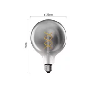 Bec LED deco smoked 4 5W 180LM E27 1800K G125 Emos Z58311