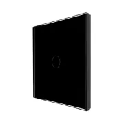 PANEL ACTIONARE SIMPLU 86X86MM NEGRU GP001B