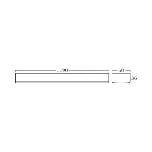 CORP LINEER PROLINE-PT 120CM 36W 3IN1 IP40 NEGRU BR-BN20-11281