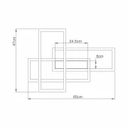 LUSTRA LED NELA CU TELECOMANDA 65W 7150LM CCT IP20 NEAGRA BR-BH17-04591