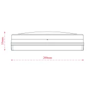 CORP ILUMINAT PT. TAVAN TEMP. DE CULOARE REGL. CU DETECTOR DE MISCARE 230V 50HZ 20W 2000LM 3000K/4000K/6500K IP65 D=200MM MFKS20CCT