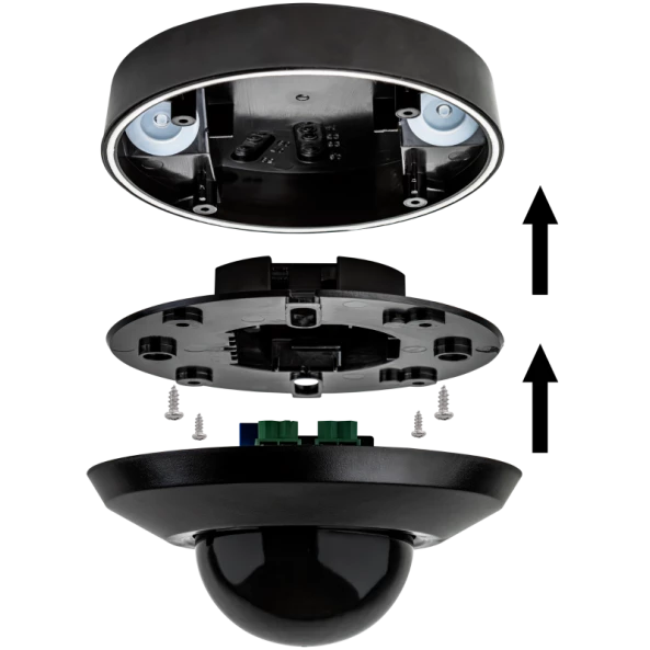 SENZOR DE PREZENTA NEGRU 230V 360? 1-20 M 10 S-30 MIN 3-2000LUX IP44 PRS47BL