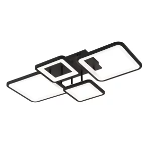 PLAFONIERA AMBIENT LED 70W 3CCT 3850LM NEGRU ERSTE EL0086896