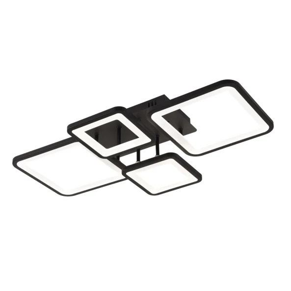 PLAFONIERA AMBIENT LED 70W 3CCT 3850LM NEGRU ERSTE EL0086896