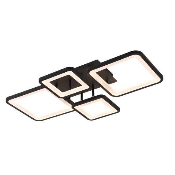 PLAFONIERA AMBIENT LED 70W 3CCT 3850LM NEGRU ERSTE EL0086896
