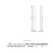 KIT impamantare 6M ambalat (4 electrozi 1.5M FI 16MM)