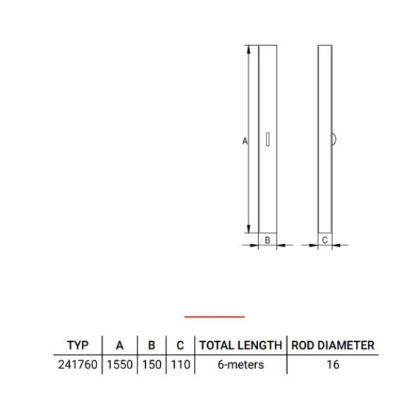 KIT impamantare 6M ambalat (4 electrozi 1.5M FI 16MM)