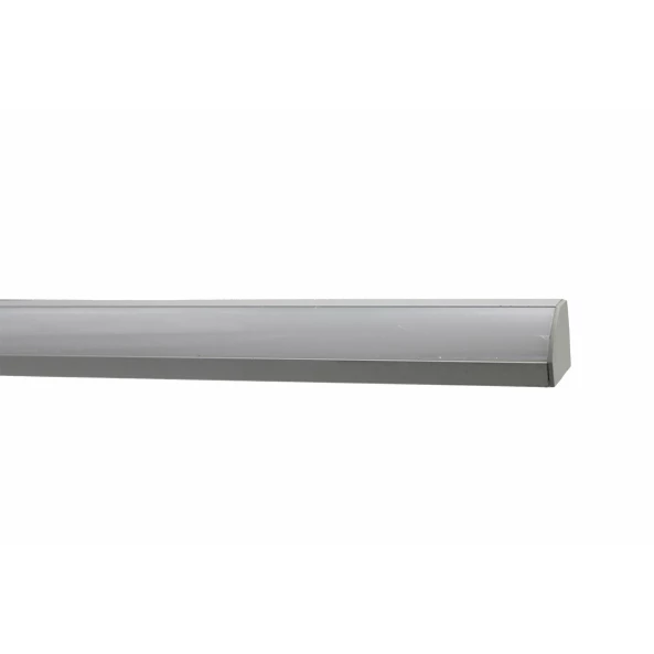 PROFIL ALUMINIU COLT APLICAT COMPLET PENTRU BENZI LED MAX.12MM 2METRI ARGINTIU 30-157029