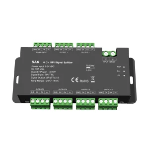 SPLITER PENTRU BANDA LED PIXEL SAR6 1 LA 6 5-24VDC CANAL MONOCOLORA 145-71431