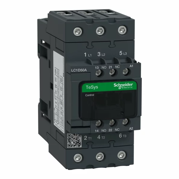 Contactor bobina 50A 3P 1NC+1NO 22kW AC3 380VAC, LC1D50AQ7