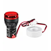 Volt ampermetru rosu circular /, 22.5MM, 0-100A, 50-500VAC, MGF40100R-