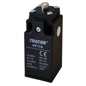 Limitator de cursa cu tampon conic IP65, 1NO+1NC, 6A/230VAC, VP110