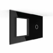 Rama sticla 1F+1G 2 posturi negru, GP0F1B, Torelectric