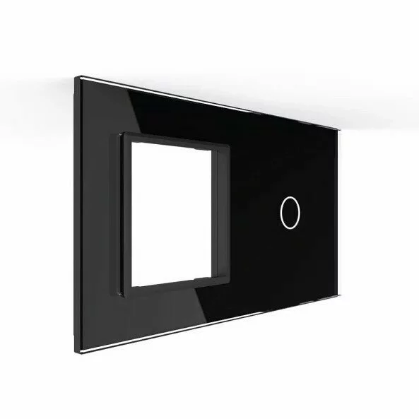 Rama sticla 1F+1G 2 posturi negru, GP0F1B, Torelectric