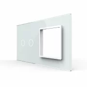 Rama sticla  1F+2G 2 posturi alb, GP0F2W, Torelectric