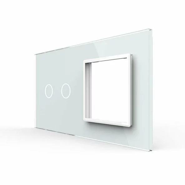 Rama sticla  1F+2G 2 posturi alb, GP0F2W, Torelectric
