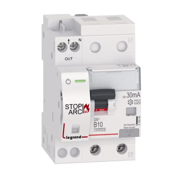 Intrerupator diferential AFDD ARC 1P+N B 10A 10kA 30MA, 415956, Legrand