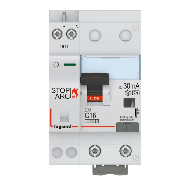 Intrerupator diferential AFDD ARC 1P+N C 16A 10kA 30MA, 415967, Legrand