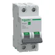 Siguranta automata 2P 50A C 6kA MCB, EZ9F57250, Schneider